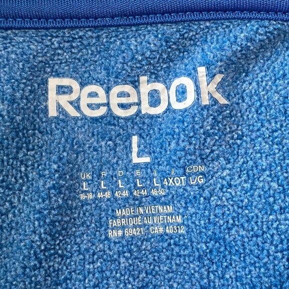 Reebok Women's Blue Crossover High Neck Athletic Pullover Sweatshirt Size‎ Large - Picture 2 of 14
